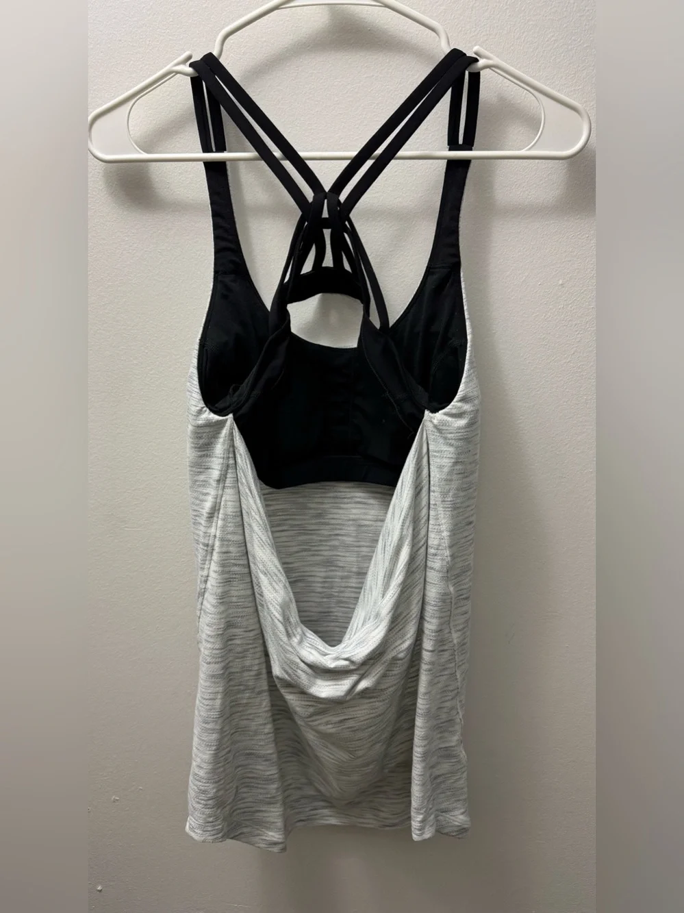 Lululemon Moment To Movement 2-In-1 Tank Tiger Space Dye Hail White / Black